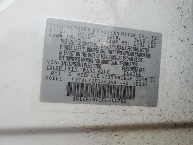 3N1CP5BV1PL511750 Nissan KICKS S