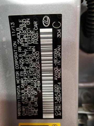 JTHBW1GGXE2047630 Lexus ES 300H