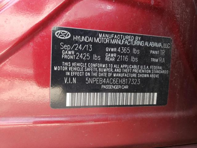 5NPEB4AC6EH817323 Hyundai SONATA GLS