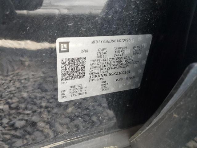 1GKKNXLS9KZ100181 GMC Acadia Denali