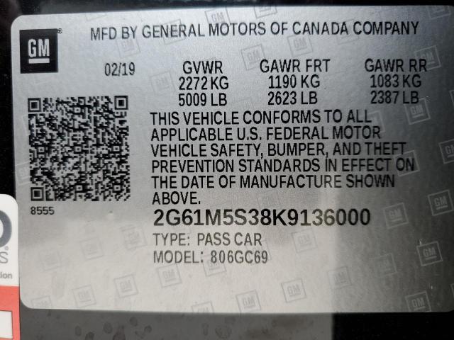 2G61M5S38K9136000 Cadillac XTS LUXURY