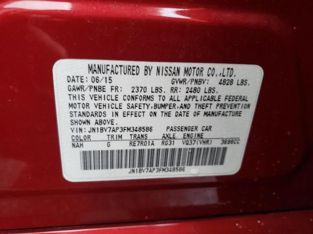 JN1BV7AP3FM348586 Infiniti Q50 BASE