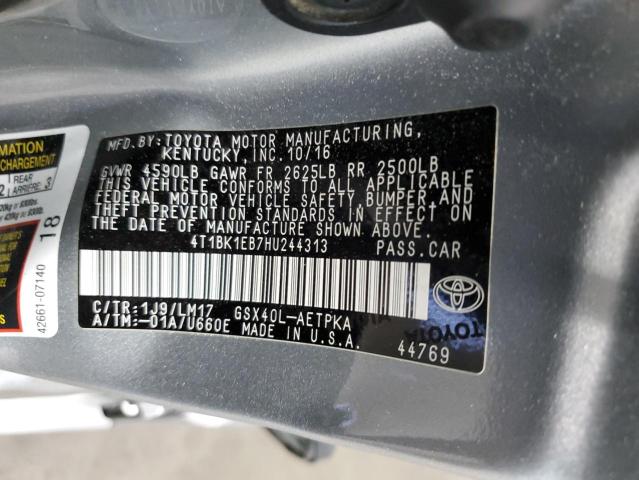 4T1BK1EB7HU244313 Toyota AVALON XLE