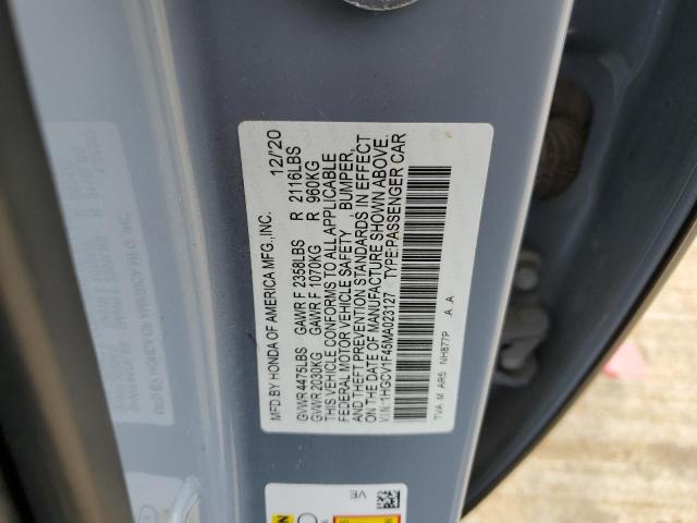 1HGCV1F45MA023127 Honda Accord Sport Se