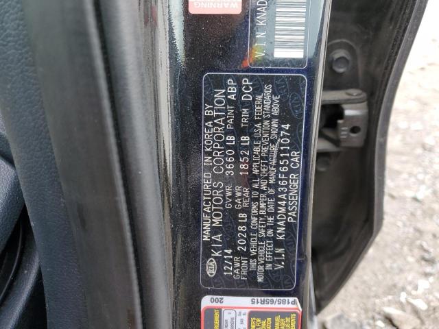 KNADM4A36F6511074 KIA RIO LX