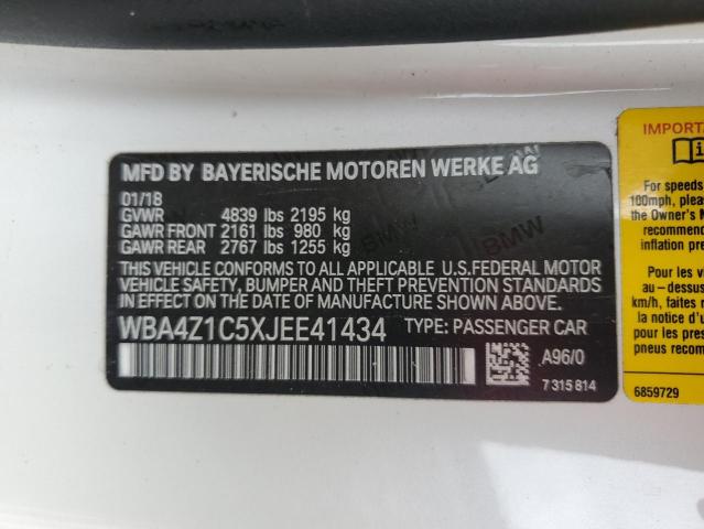 WBA4Z1C5XJEE41434 BMW 430I