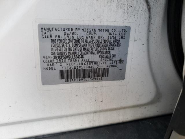 3N1CP5DV9LL524348 Nissan KICKS SR