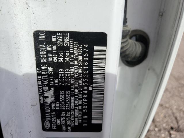 5XYPK4A55GG169574 KIA SORENTO SX