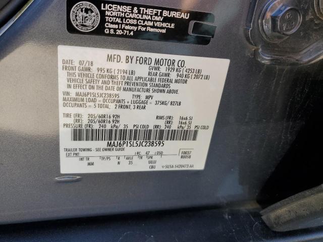 MAJ6P1SL5JC238595 Ford ECOSPORT S