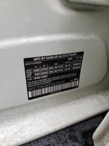 WDCTG4GB5HJ335634 Mercedes-Benz Gla 250 4matic