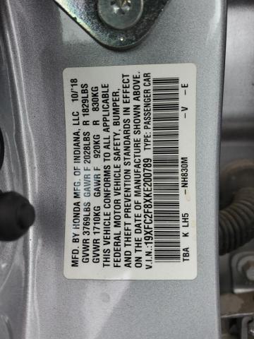 19XFC2F8XKE200789 Honda Civic Sport