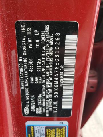 5XXGM4A78EG310263 KIA Optima Lx