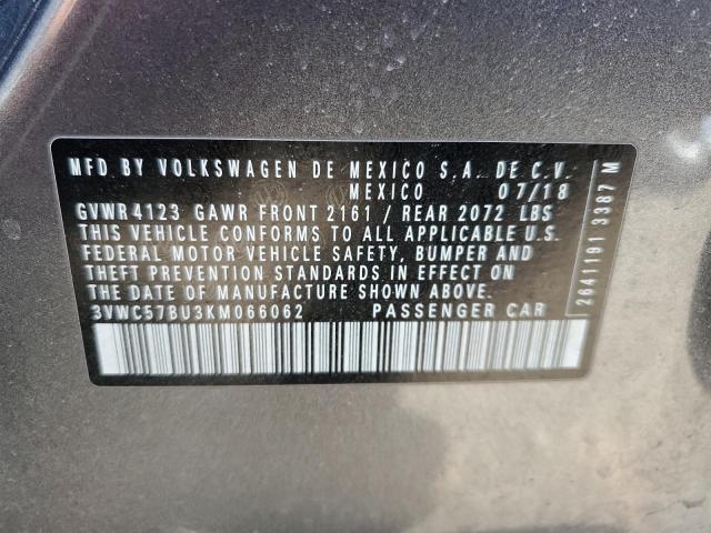 3VWC57BU3KM066062 Volkswagen JETTA S