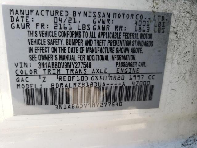 3N1AB8DV9MY277540 Nissan SENTRA SR