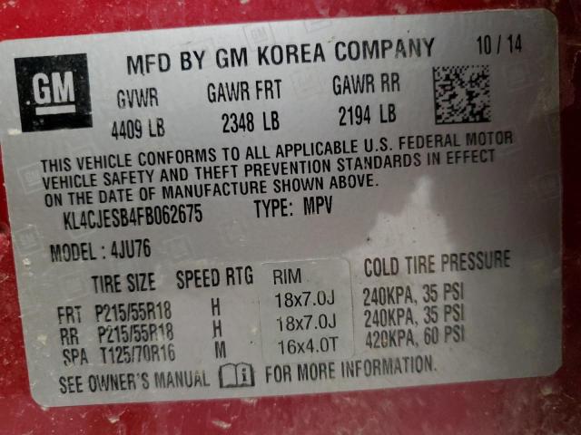 KL4CJESB4FB062675 Buick Encore