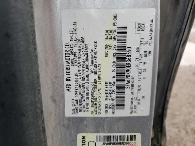 3FA6P0K90ER368550 Ford Fusion Titanium