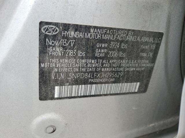 5NPD84LFXJH295629 Hyundai ELANTRA SEL