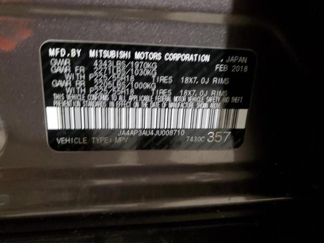 JA4AP3AU4JU008710 Mitsubishi Outlander Sport Es