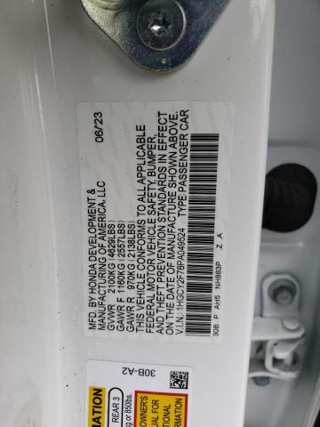1HGCY2F78PA049524 Honda Accord Hybrid Sport-l