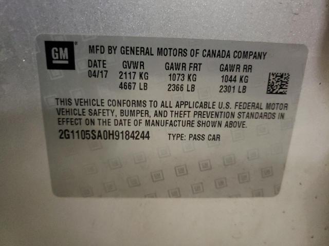 2G1105SA0H9184244 Chevrolet IMPALA LT