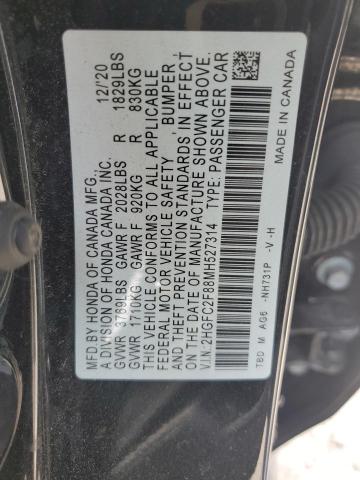 2HGFC2F88MH527314 Honda Civic Sport