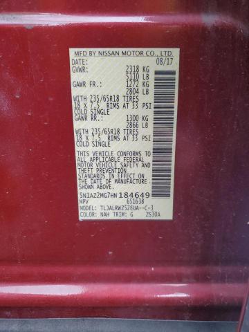 5N1AZ2MG7HN184649 Nissan MURANO S