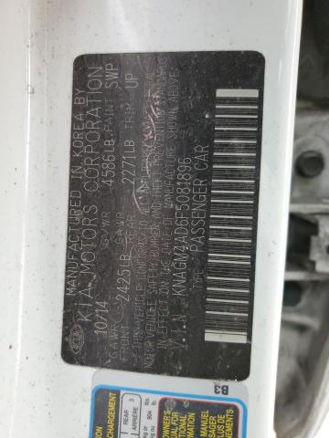 KNAGM4AD6F5081896 KIA OPTIMA HYBRID