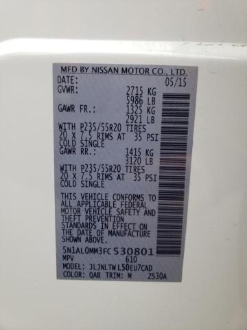 5N1AL0MM3FC530801 Infiniti QX60