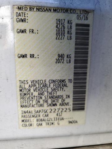 1N4AL3AP7GC227225 Nissan ALTIMA 2.5