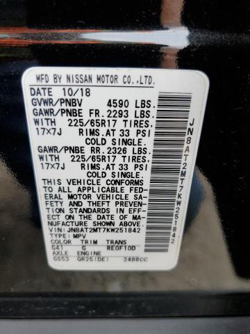 JN8AT2MT7KW251842 Nissan ROGUE S