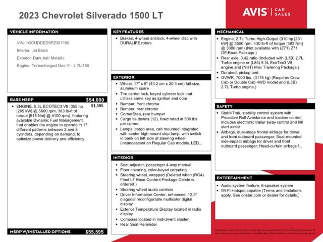 1GCUDDED9PZ307150 Chevrolet Silverado K1500 Lt