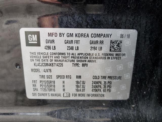 KL4CJCSM4KB714226 Buick Encore Essence