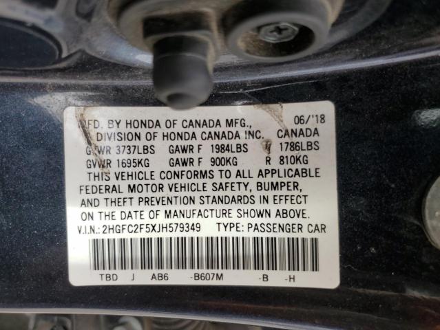 2HGFC2F5XJH579349 Honda Civic Lx
