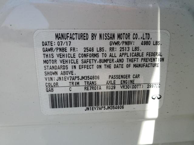JN1EV7AP5JM354606 Infiniti Q50 LUXE