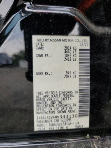 1N4AL4CV4MN343130 Nissan ALTIMA SR