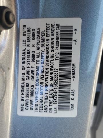 19XZE4F15KE025812 Honda Insight Lx