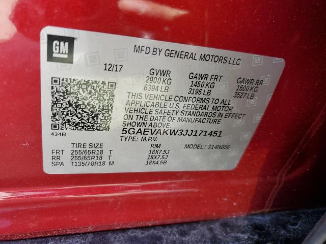5GAEVAKW3JJ171451 Buick Enclave Essence