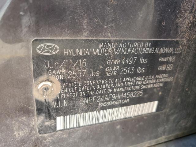 5NPE24AF9HH458225 Hyundai SONATA SE