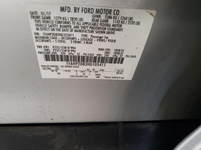 1FAHP2D83HG105411 Ford TAURUS SE