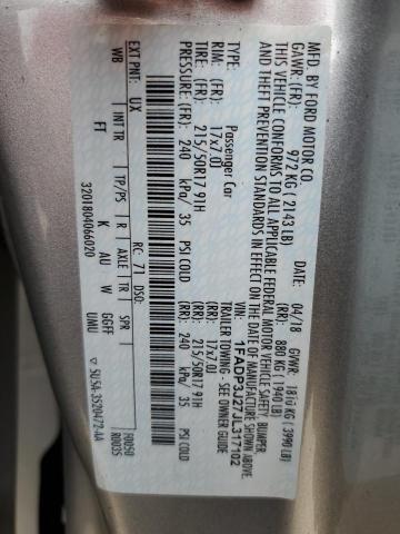 1FADP3J27JL317102 Ford Focus Titanium