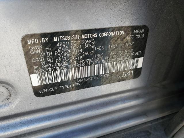 JA4AZ3A39KZ029767 Mitsubishi Outlander Se
