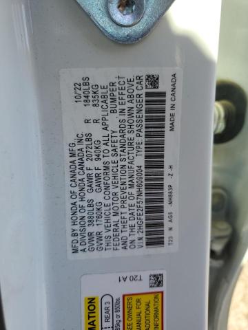 2HGFE2F57NH609004 Honda Civic Sport