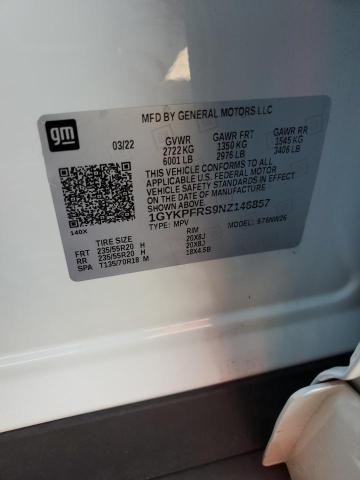1GYKPFRS9NZ146857 Cadillac Xt6 Platinum Premium Luxury