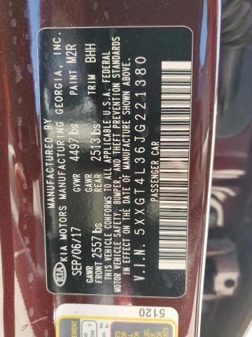 5XXGT4L36JG221380 KIA Optima Lx