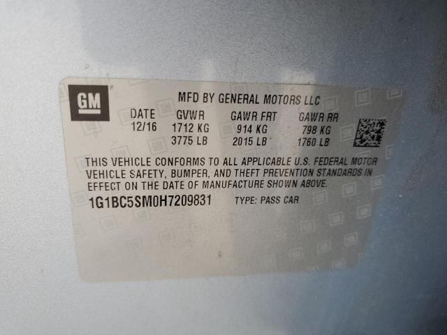 1G1BC5SM0H7209831 Chevrolet CRUZE LS