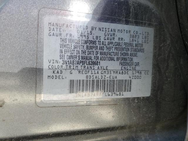 3N1AB7AP8FL639681 Nissan SENTRA S