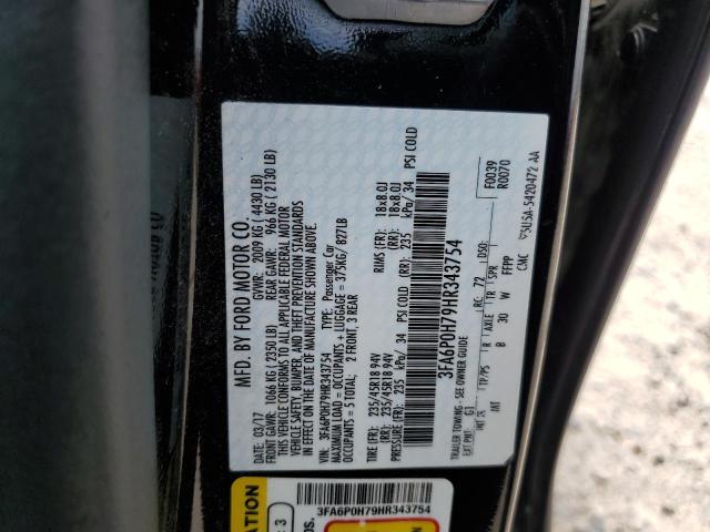 3FA6P0H79HR343754 Ford FUSION SE