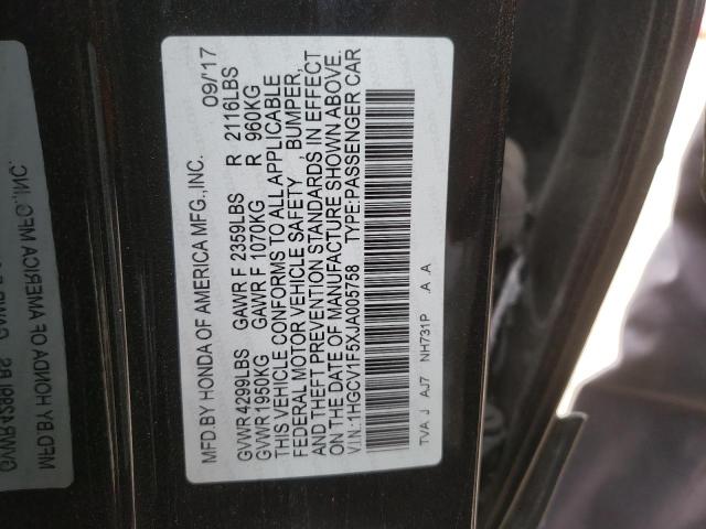 1HGCV1F5XJA005758 Honda ACCORD EXL