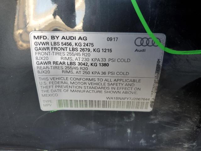 WA1BNAFY7J2067644 Audi Q5 Premium Plus