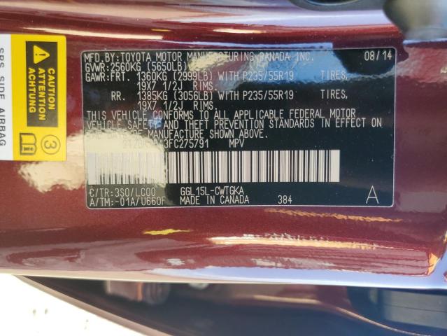 2T2BK1BA3FC275791 Lexus Rx 350 Base